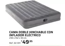 Cama Doble Hinchable Con Inflador Eléctrico