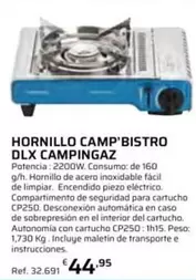 Campingaz - Hornillo Camp'Bistro DLX