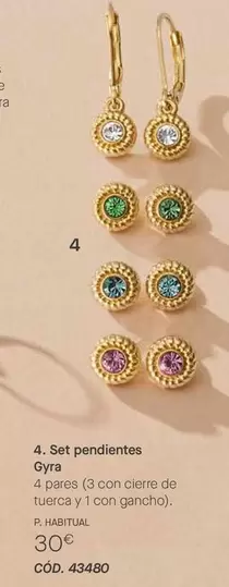 Set Pendientes Gyra