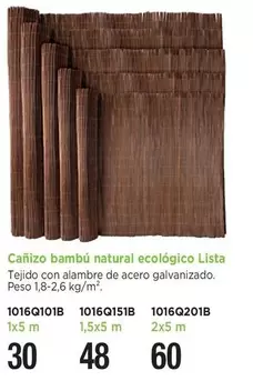 Lista - Canizo Bambú Natural Ecologico
