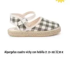 Alpargatas Cuadro Vichy Con Hebilla