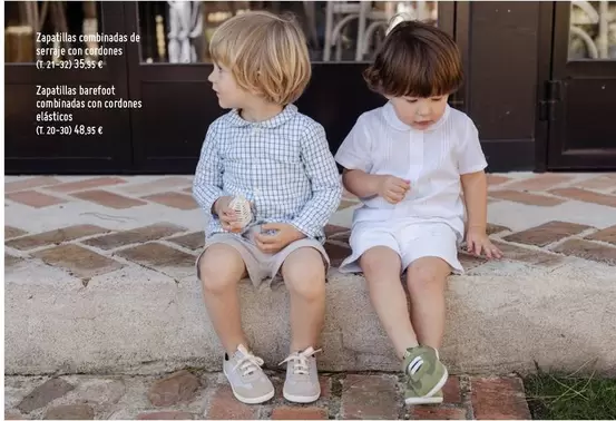 Zapatillas Combinadas De Serraje Con Cordones