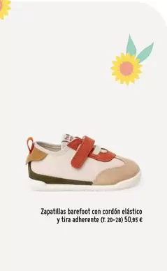 Zapatillas Barefoot Con Cordon Elastico Y Tira Adherente