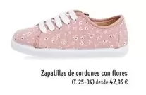 Zapatillas De Cordones Con Flores
