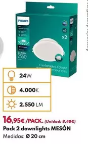 Philips - Pack 2 Downlights Meson