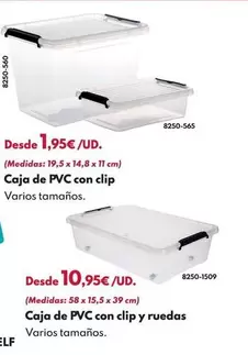 Caja Plástico Con Clips 19l - 19L