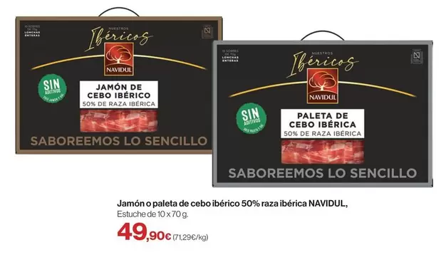 Navidul - Jamon O Paleta De Cebo Iberico 50% Raza Iberica