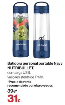 Nutribullet - Batidora Personal Portable Navy