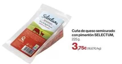 selecta - Cuna De Queso Semicurado Con Pimenton