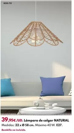Lámpara De Colgar Natural