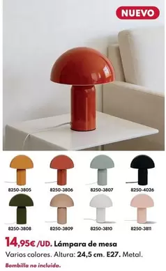 Lámpara Mesa Metal 24,5cm - OCRE