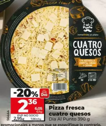 Dia Al Punto - Pizza Fresca Cuatro Quesos 