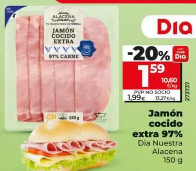 Dia Nuestra Alacena - Jamon Cocido Extra 97% 