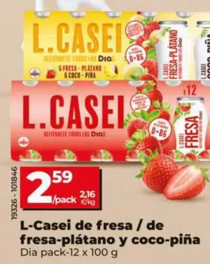 Dia - L-casei De Fresa/ De Fresa-platano Y Coco-pina