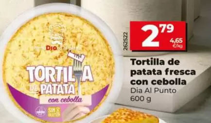 Dia Al Punto - Tortilla De Patata Fresca Con Cebolla