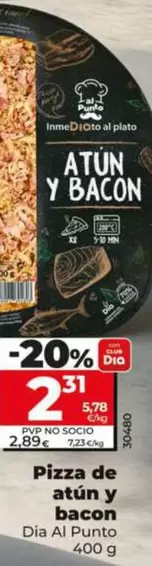 Dia Al Punto - Pizza De Atun Y Bacon 