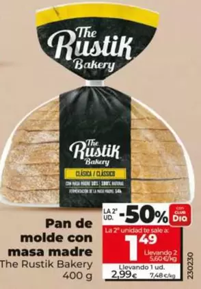 The Rustik Bakery - Pan De Molde Con Masa Madre
