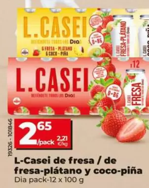 Dia - L-Casei De Fresa/De Fresa-Platano Y Coco-Pina 