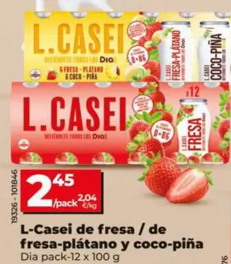 Dia - L-Casei De Fresa/De Fresa-Platano Y Coco-Pina 