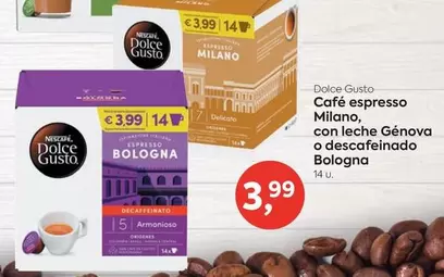 Dolce Gusto - Cafe Espresso Milano Con Leche Genova O Descafeinado Bologna