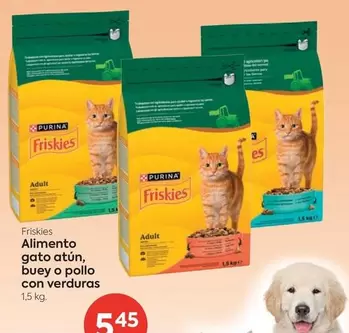 Purina - Friskies Alimento Gato Atun, Buey O Pollo Con Verduras