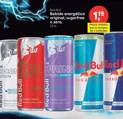 Red Bull - Bebida Energética Original, Sugarfree O Zero