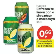 Fuze Tea - Refresco Te Limón Con O Sin Azúcar O Maracuya