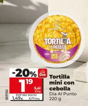 Dia Al Punto - Tortilla Mini Con Cebolla