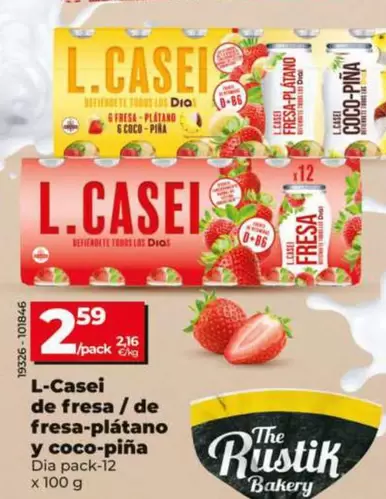 Dia - L-Casei De Fresa/De Fresa-Platano Y Coco-Pina 