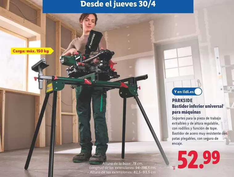 Parkside - Bastidor Inferior Universal Para Máquinas