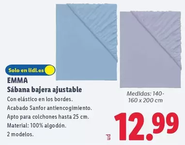 Emma - Sábana Bajera Ajustable