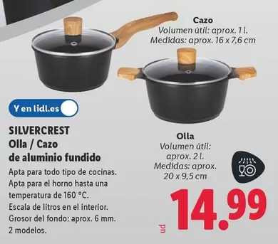 SilverCrest - Olla/Cazo De Aluminio Fundido