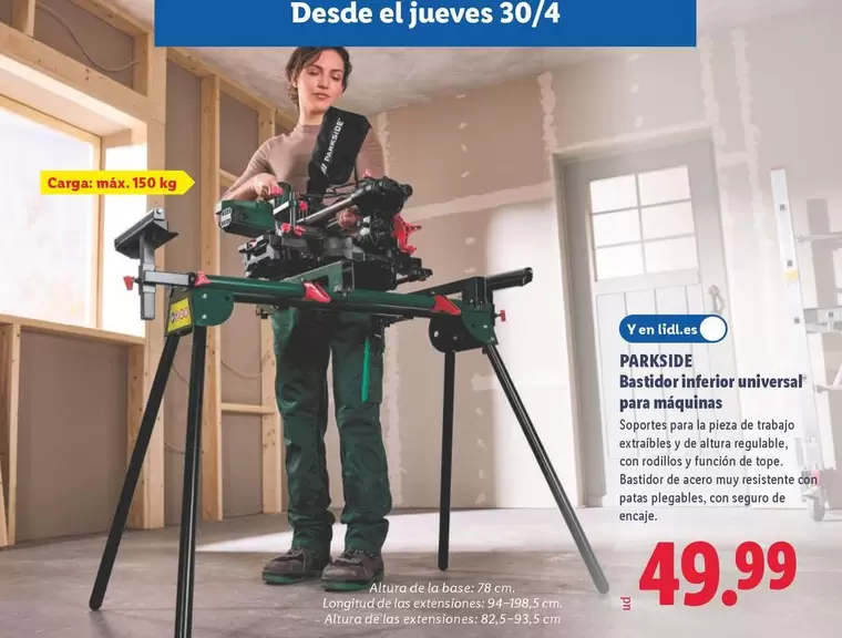 Parkside - Bastidor Inferior Universal Para Máquinas