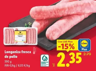 Longaniza Fresca De Pollo 