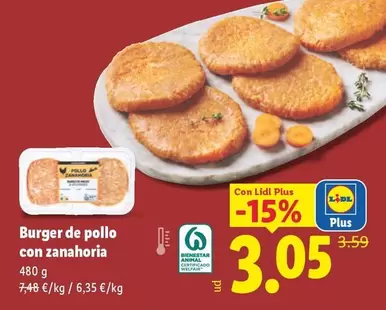 Burger De Pollo Con Zanahoria