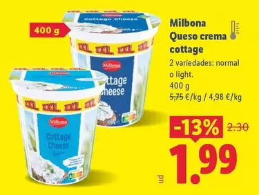 Milbona - Queso Crema Cottage