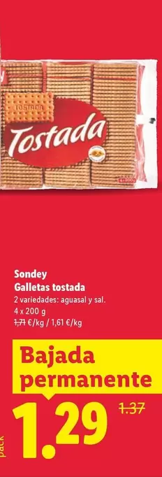 Sondey - Galletas Tostada