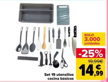 Set 19 Utensilios Cocina Basicos