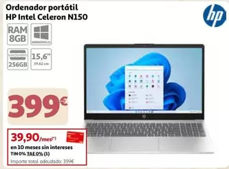 HP - Ordenador Portátil Intel Celeron N150