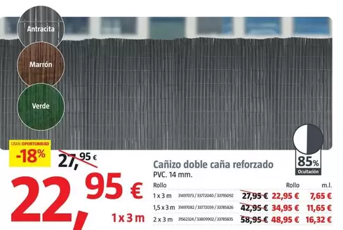 Cañizo Doble Caña Reforzado