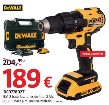 Dewalt - DCD778D2T