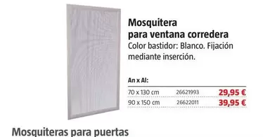 Mosquitera Para Ventana Corredera