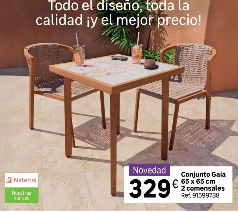 Conjunto Gaia 65 X 65 Cm 2 Comentales