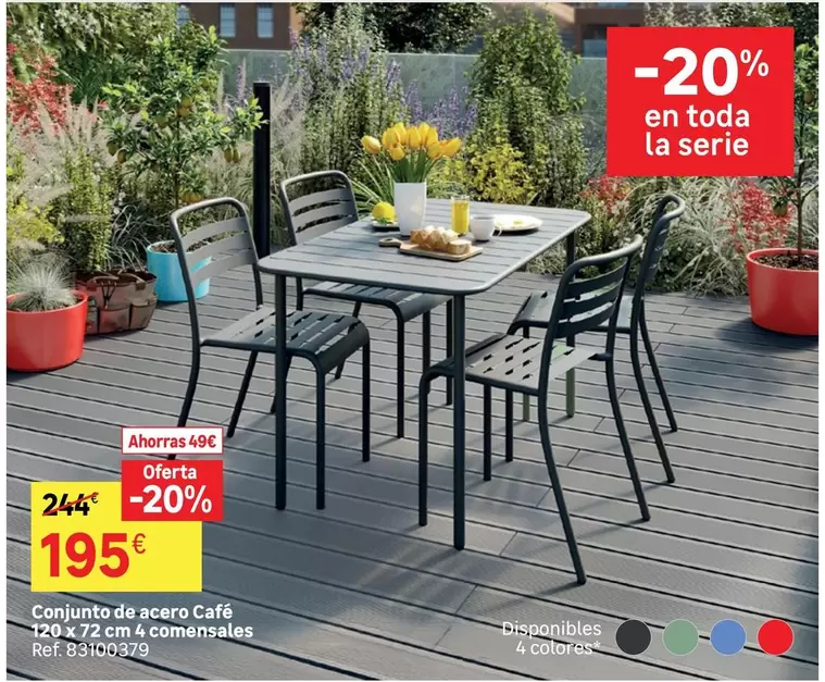 Conjunto De Acero Cafe