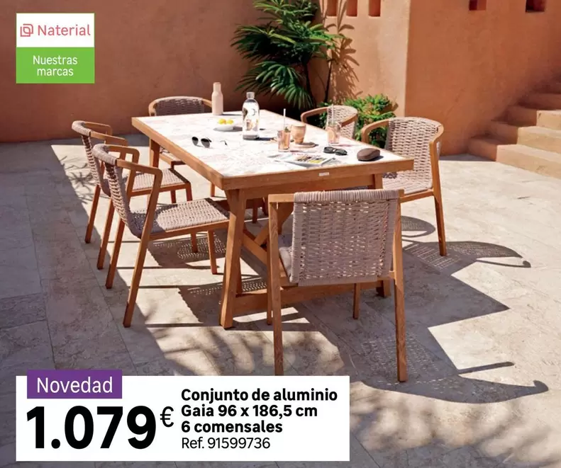 Conjunto De Aluminio Gaia 96 X 186,5 Cm 6 Comena Sales
