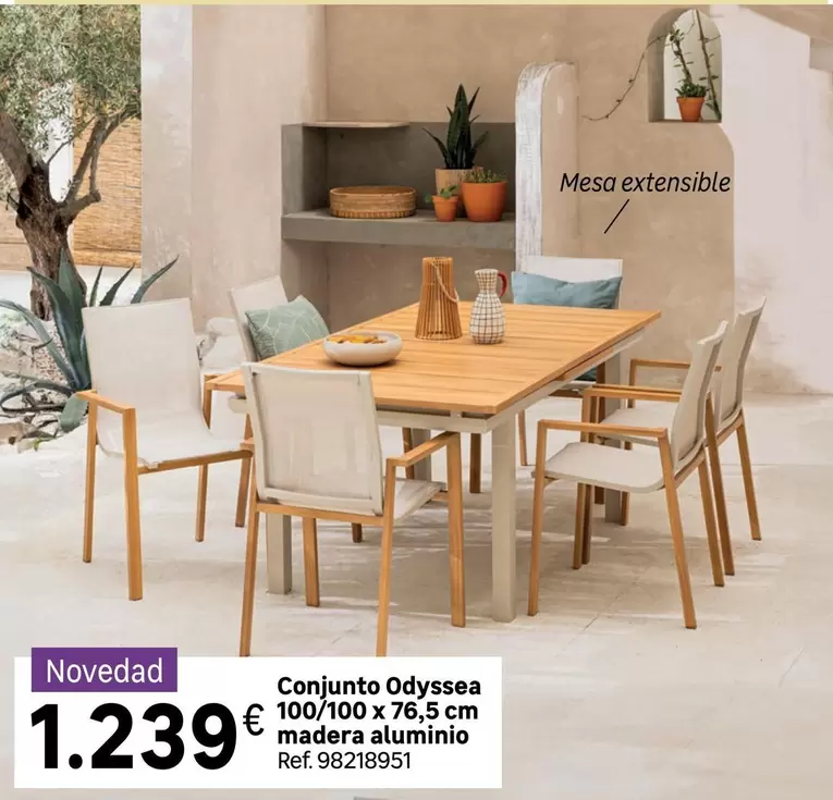 Conjunto Odyssea 100/100 X 76,7s, Cm Madera Aluminio