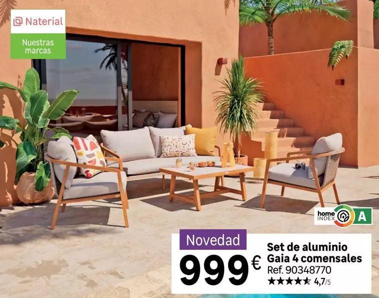home - Set De Aluminio Gaia 4 Comensales