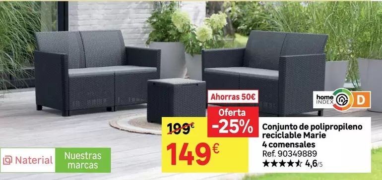 home - Conjunto De Polipropileno Reciclable Marino 4 Compensable