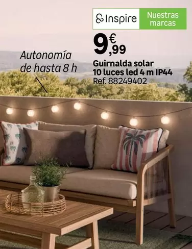 Solar - Guirnalda  10 Luces Led 4 M Ip44