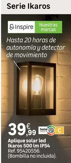 Solar - APLIQUE SOLA LED IKARRAS 500 LT P 154